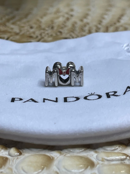 Authentic Pandora Disney Minnie Mouse Bow Mom Charm S925 ALE 799363C01