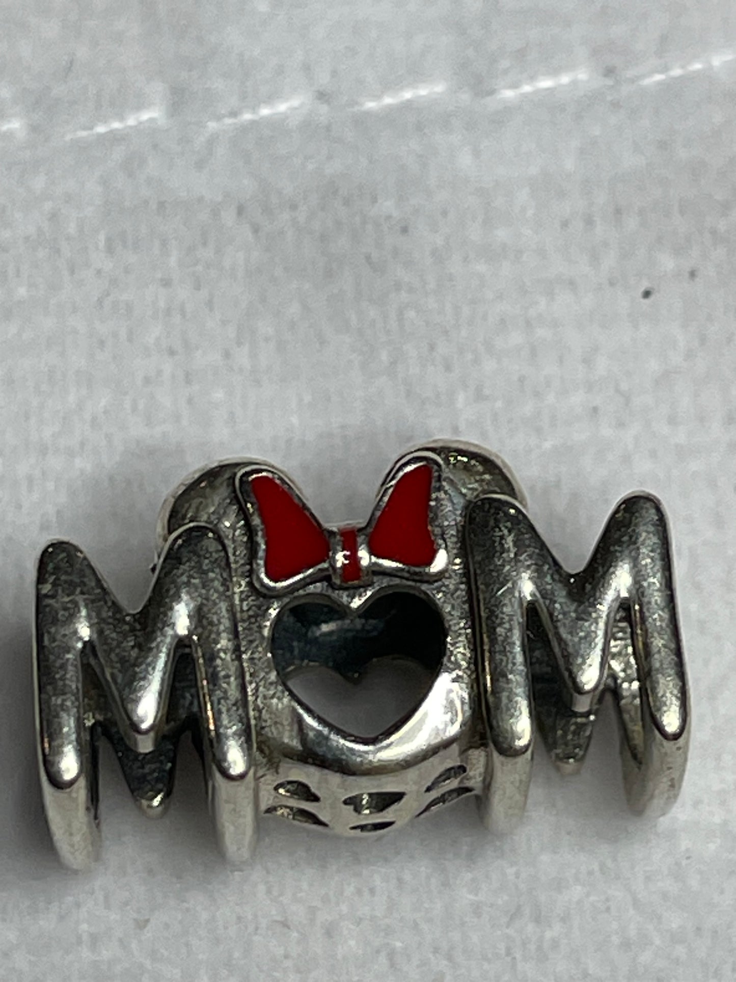 Authentic Pandora Disney Minnie Mouse Bow Mom Charm S925 ALE 799363C01