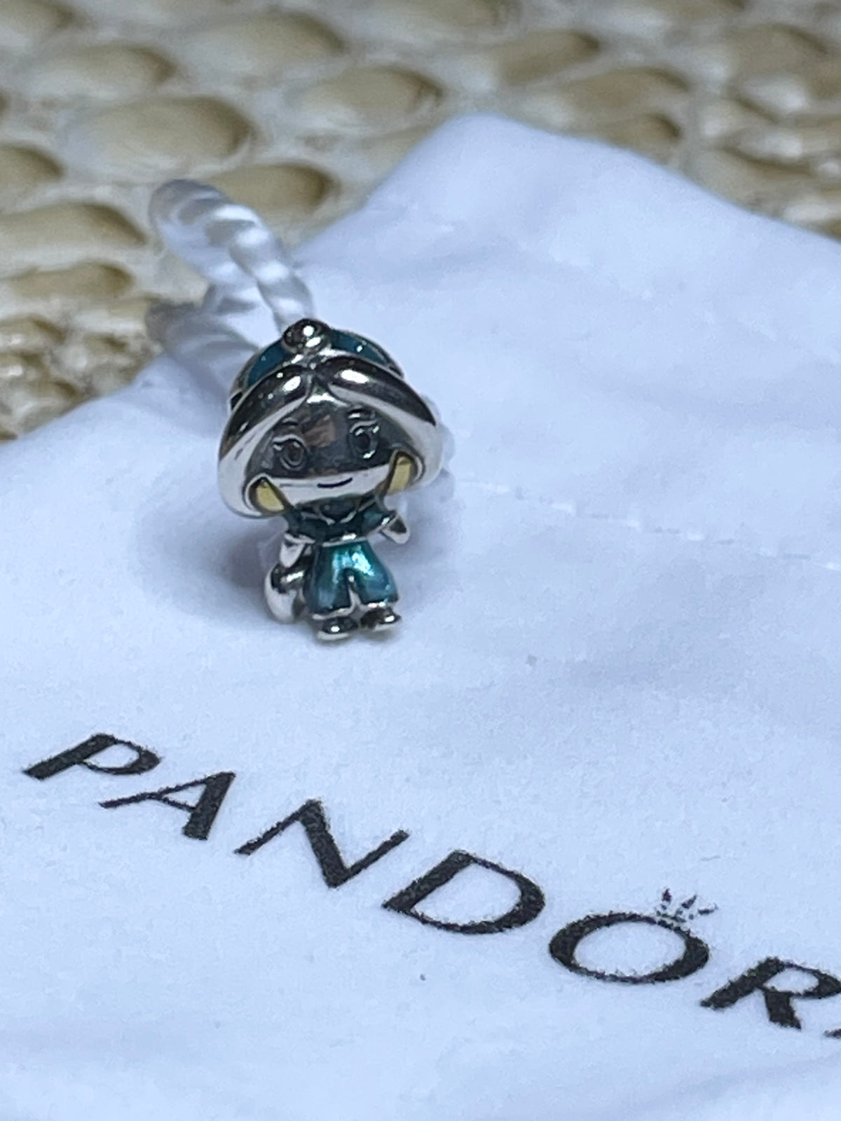 Authentic Pandora Disney Aladdin Princess Jasmine Enamel Charm S925 ALE 799507C01