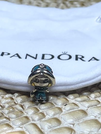 Authentic Pandora Disney Aladdin Princess Jasmine Enamel Charm S925 ALE 799507C01
