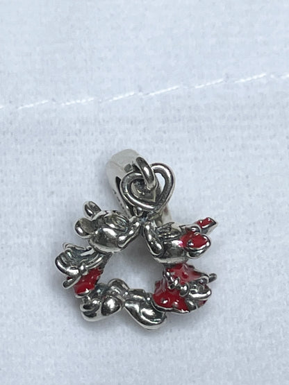 Authentic Pandora Disney Mickey & Minnie Mouse Kissing Dangle Charm S925 ALE 790075C01