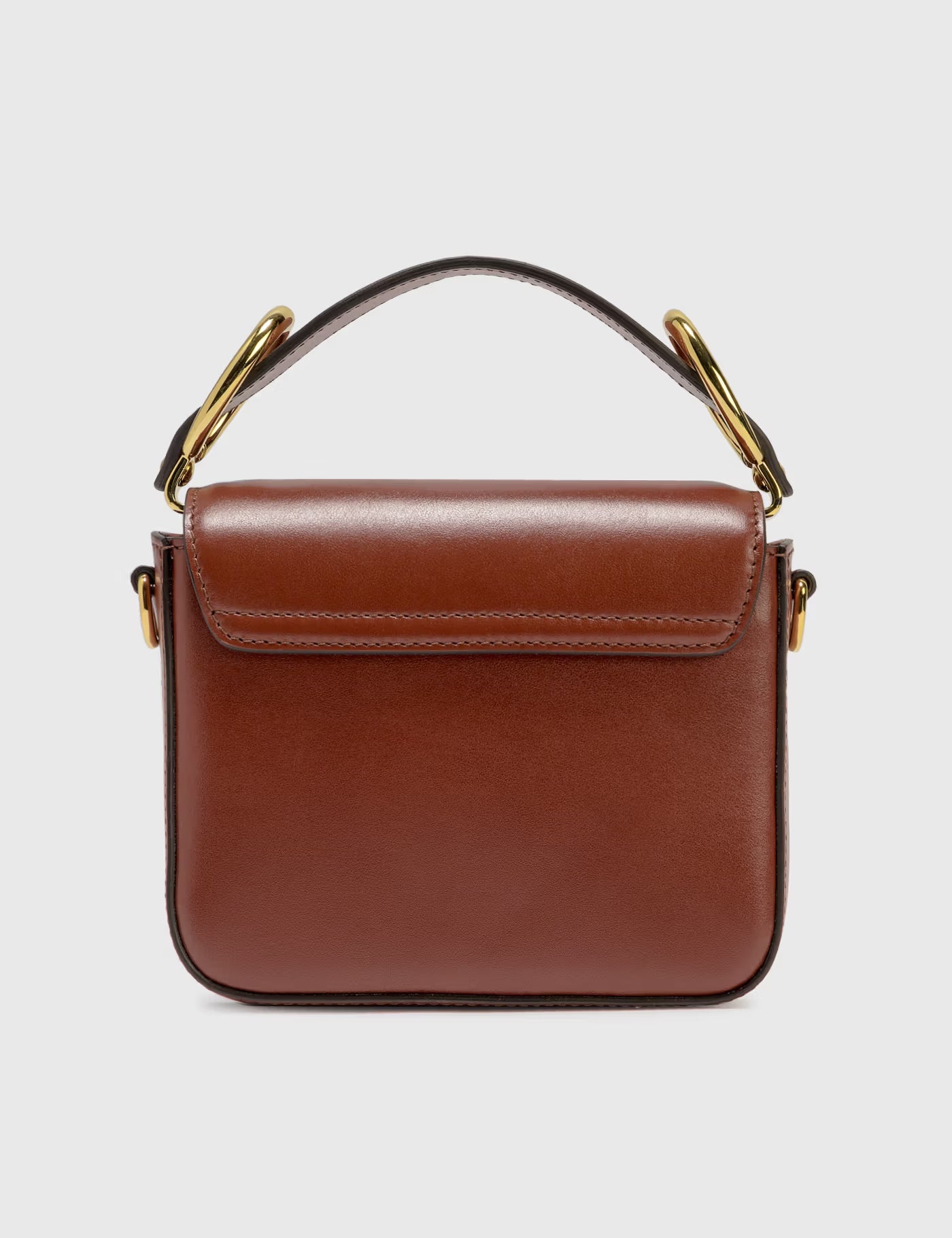 Chloé The C Mini Leather and Suede Calfskin Shoulder Bag Crossbody Bag Brown