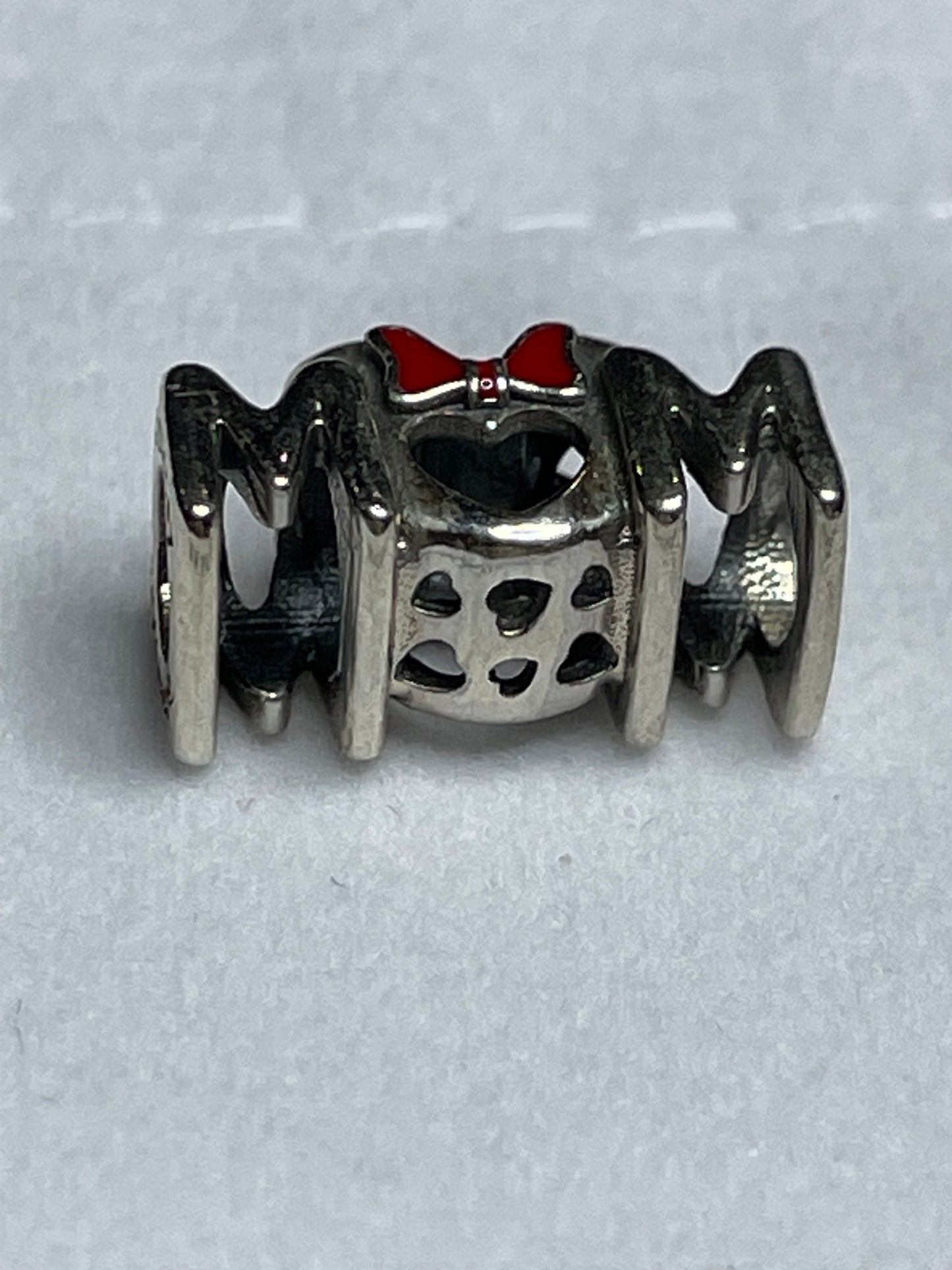 Authentic Pandora Disney Minnie Mouse Bow Mom Charm S925 ALE 799363C01