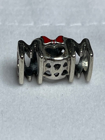 Authentic Pandora Disney Minnie Mouse Bow Mom Charm S925 ALE 799363C01