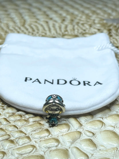 Authentic Pandora Disney Aladdin Princess Jasmine Enamel Charm S925 ALE 799507C01