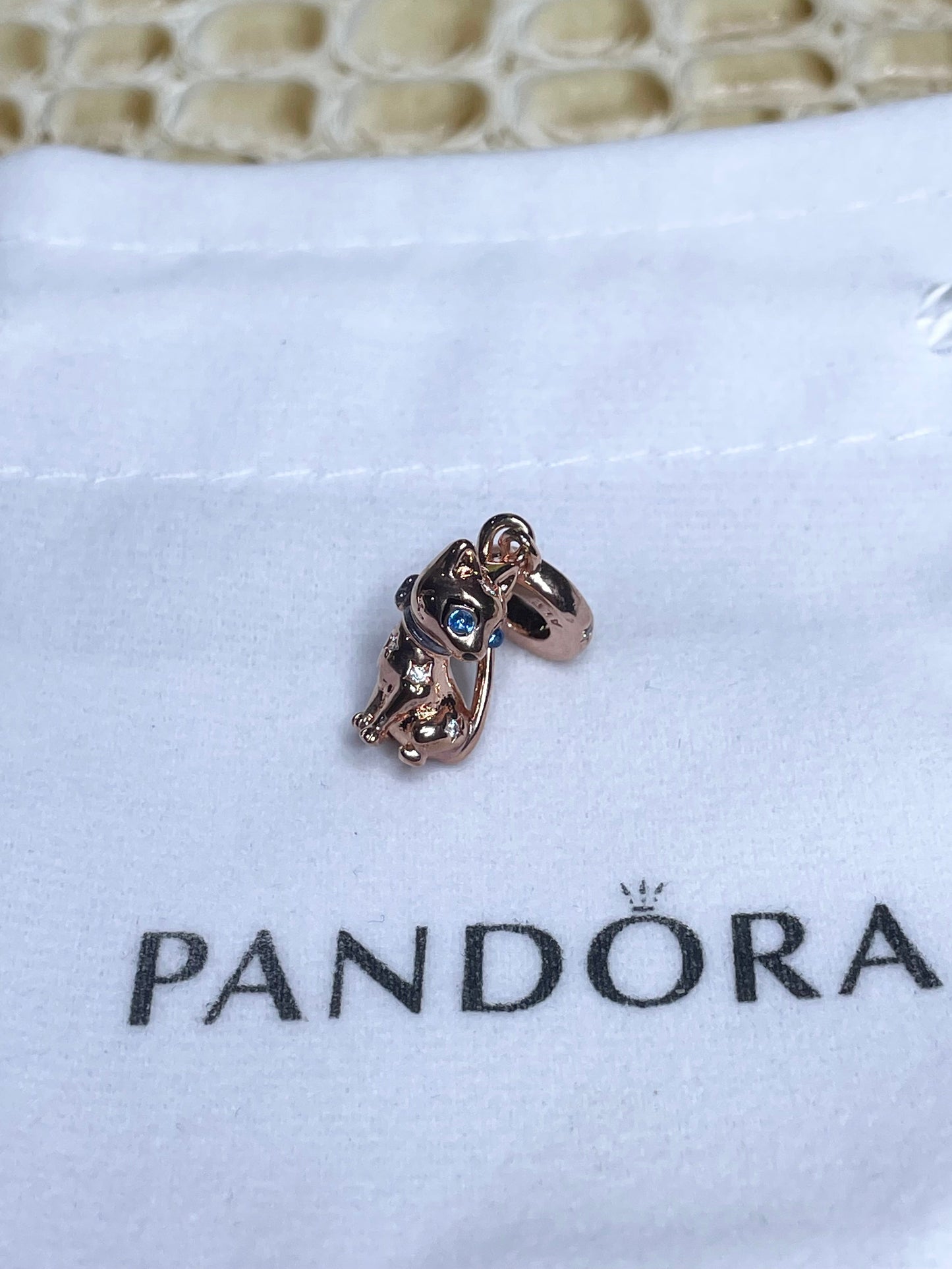 Authentic Pandora Sparkling Pet Cat Dangle Charm S925 ALE 782259C01