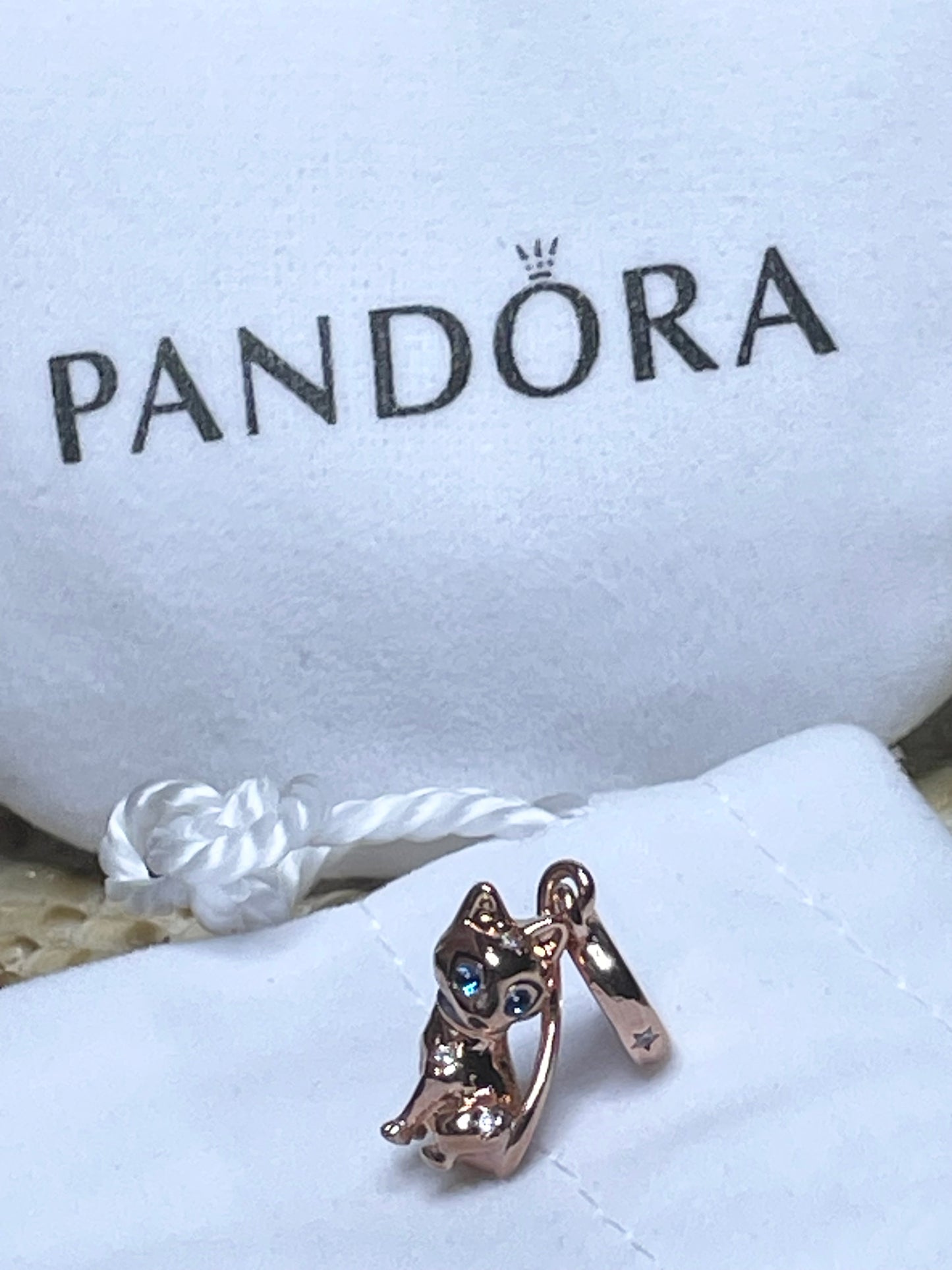 Authentic Pandora Sparkling Pet Cat Dangle Charm S925 ALE 782259C01