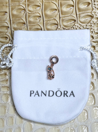 Authentic Pandora Sparkling Pet Cat Dangle Charm S925 ALE 782259C01