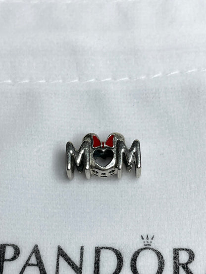 Authentic Pandora Disney Minnie Mouse Bow Mom Charm S925 ALE 799363C01