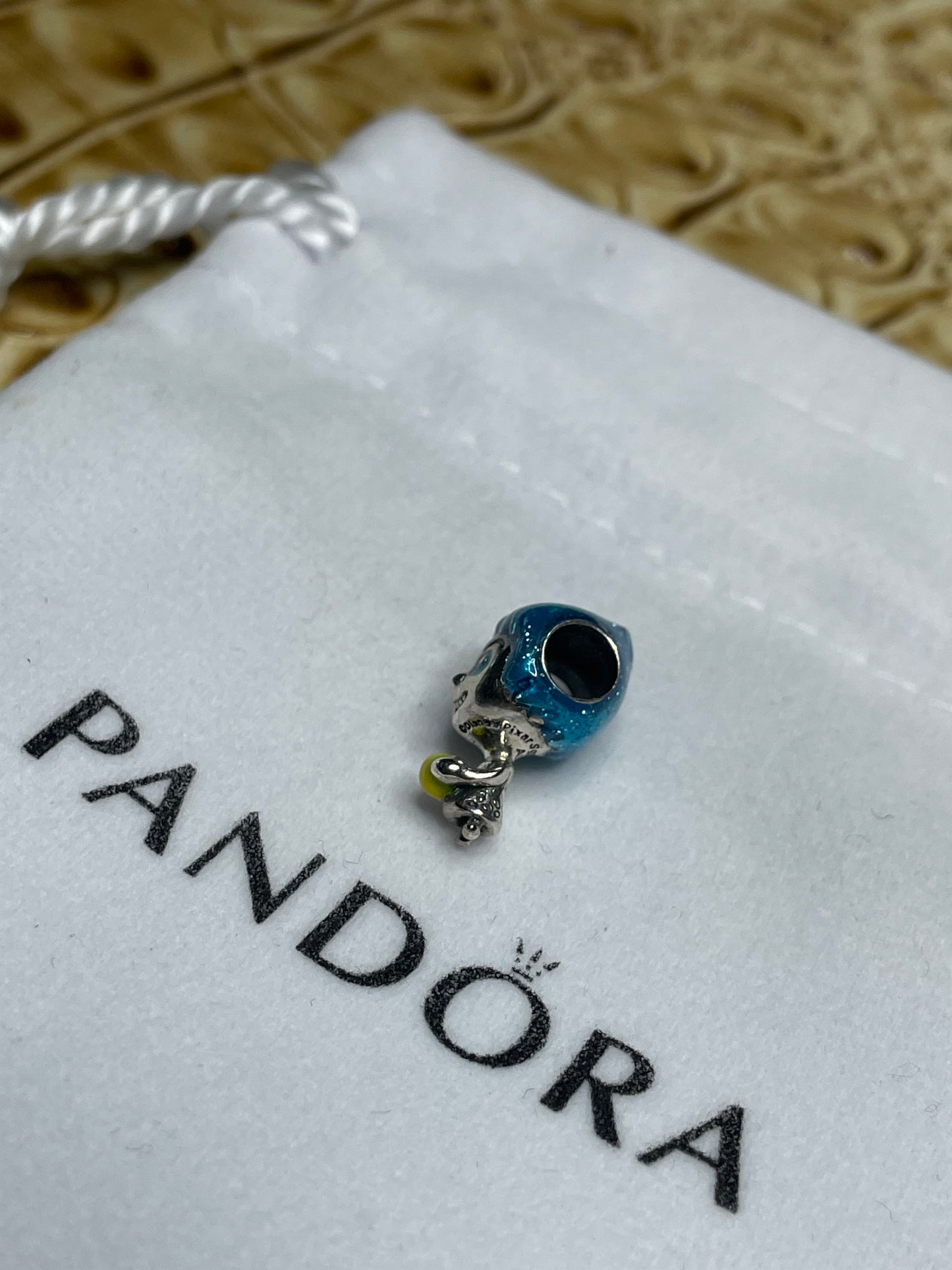 Authentic Pandora Disney Pixar Inside Out Joy Memory Orb Dangle Charm S925 ALE 792028C01