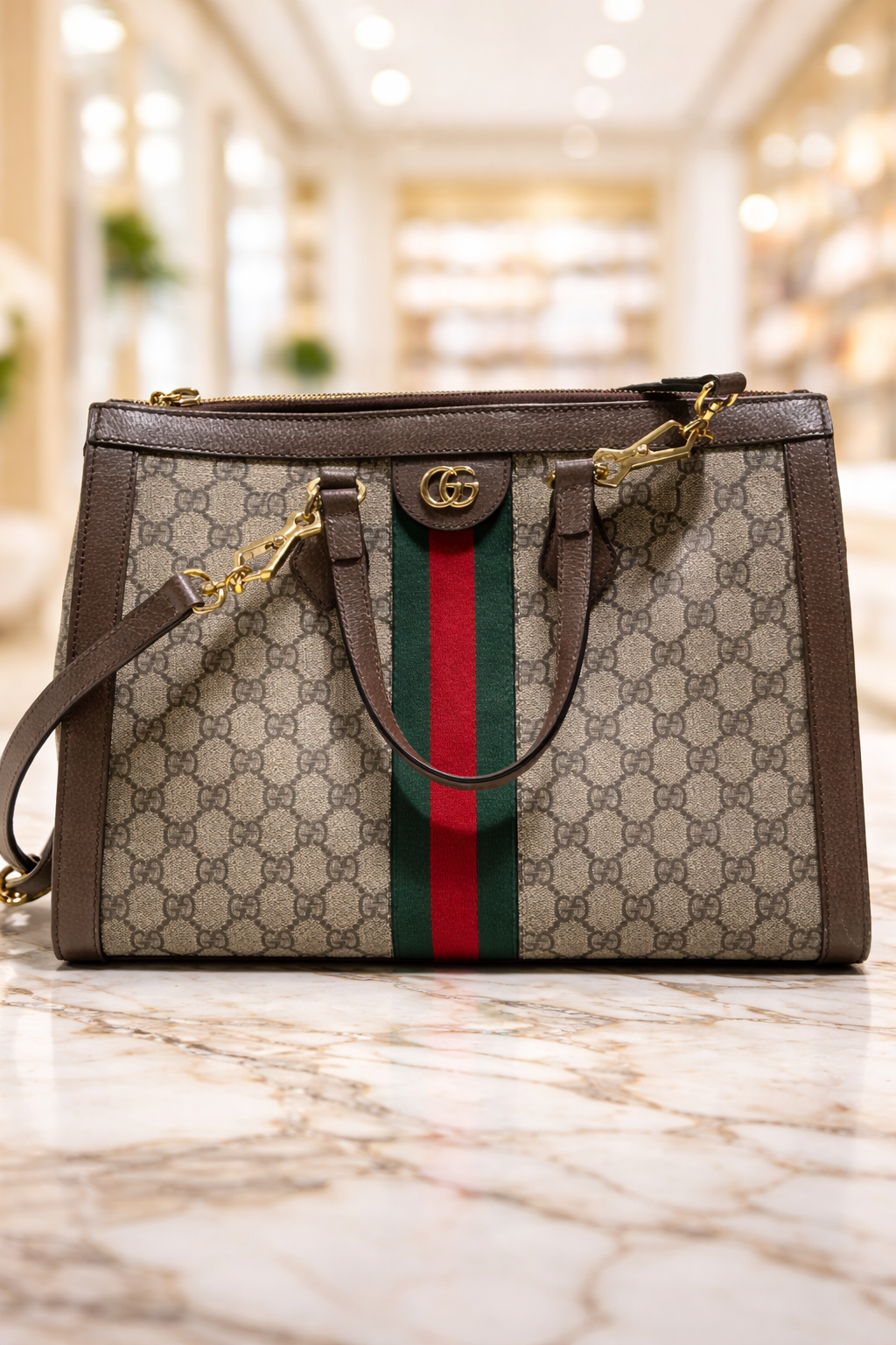 Gucci GG Supreme Ophidia Large Tote