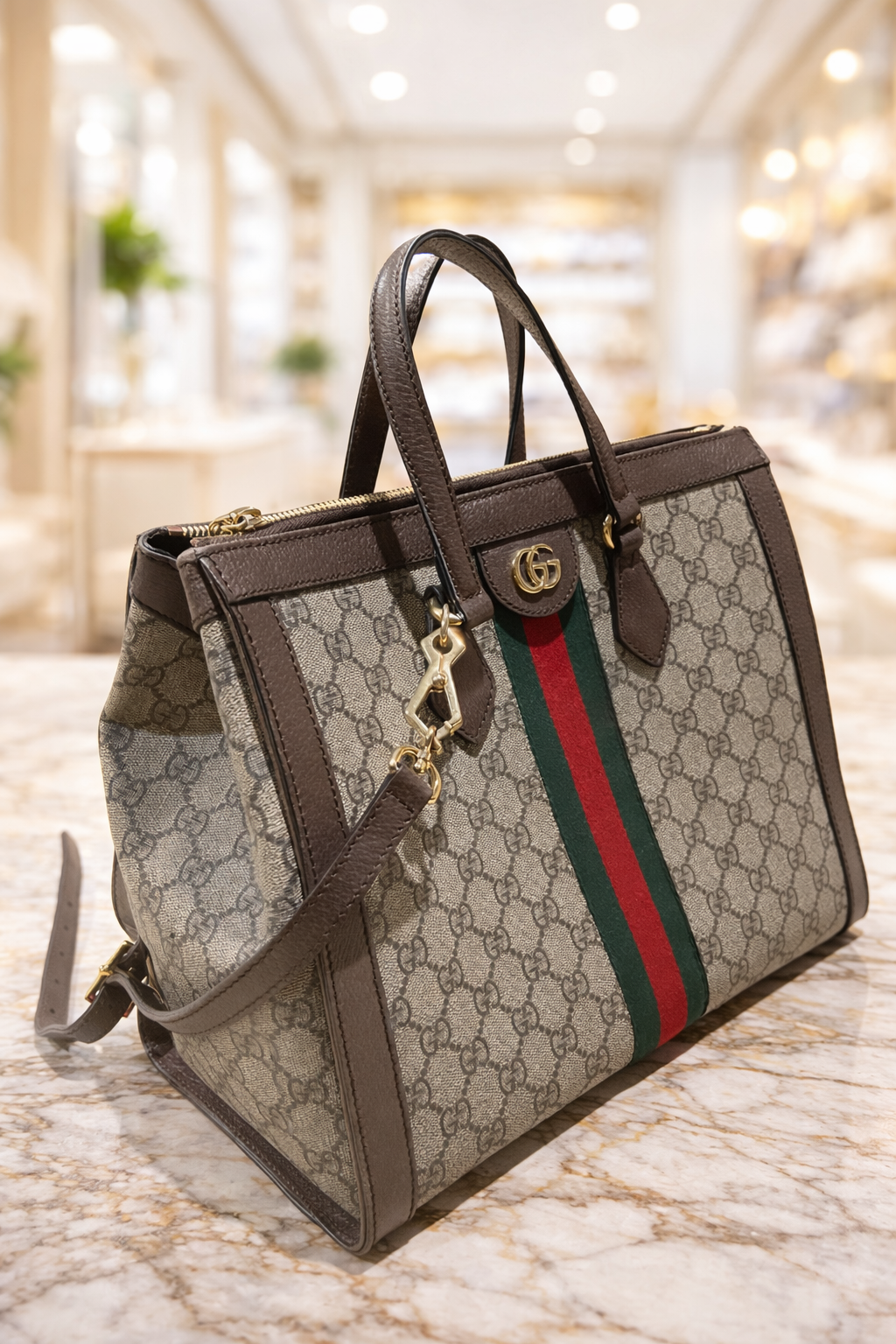 Gucci GG Supreme Ophidia Large Tote