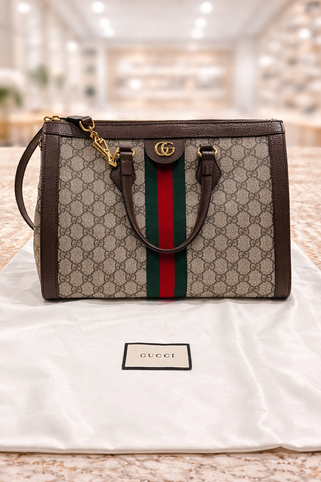 Gucci GG Supreme Ophidia Large Tote
