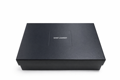 Saint Laurent Envelope Mixed Matelassé Leather Medium Shoulder Bag Navy Blue