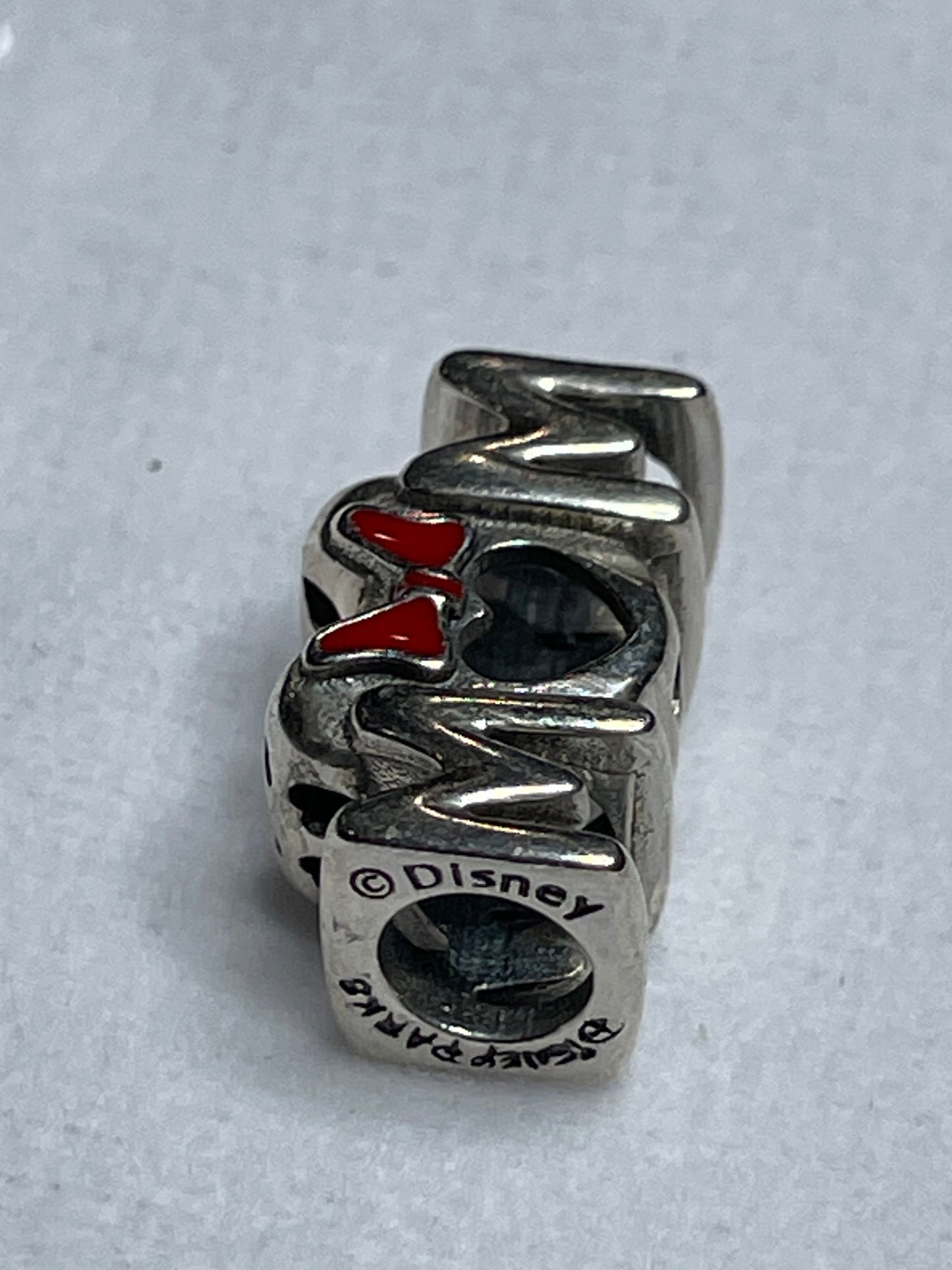 Authentic Pandora Disney Minnie Mouse Bow Mom Charm S925 ALE 799363C01