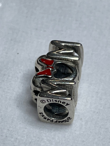 Authentic Pandora Disney Minnie Mouse Bow Mom Charm S925 ALE 799363C01