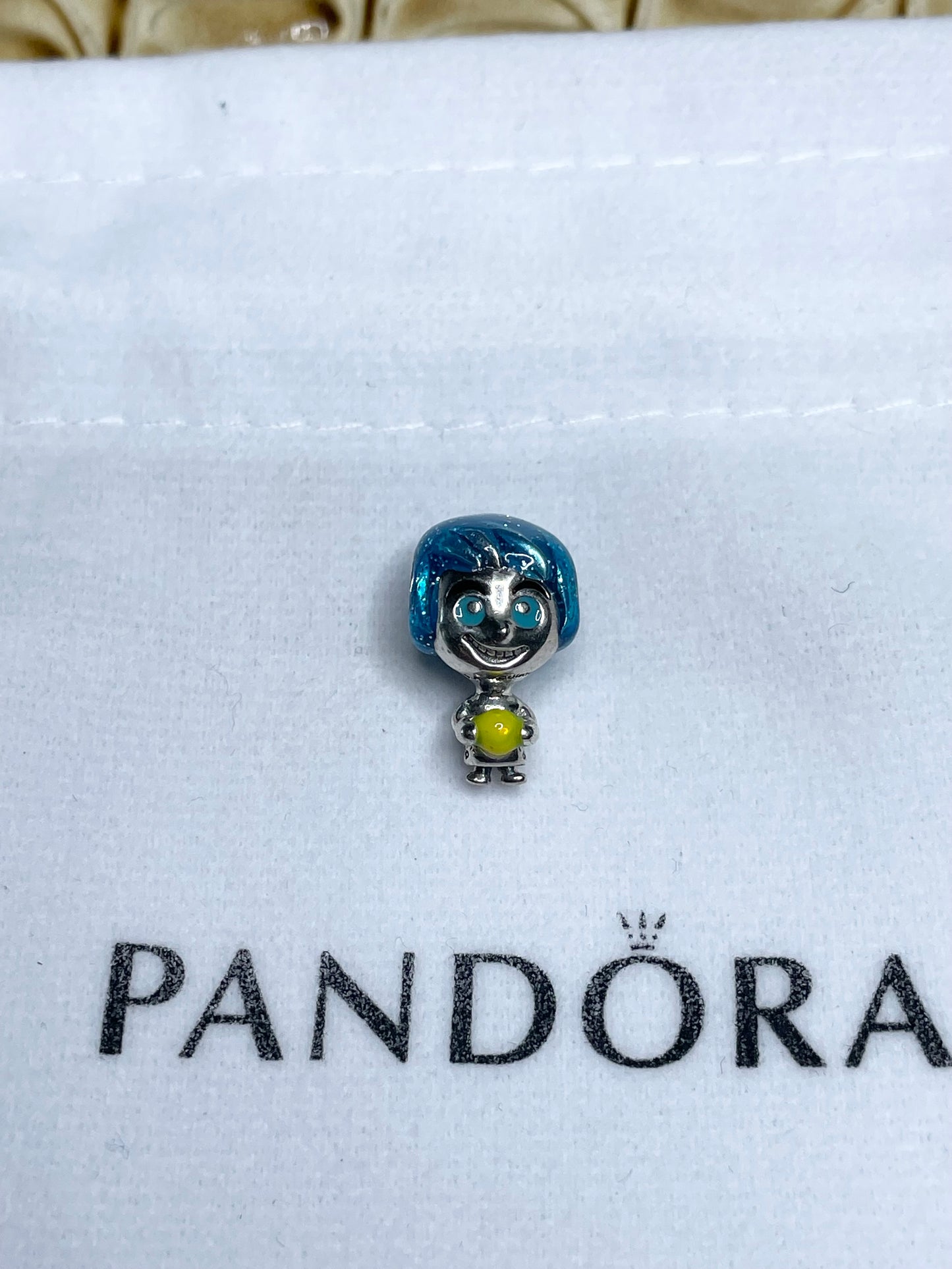 Authentic Pandora Disney Pixar Inside Out Joy Memory Orb Dangle Charm S925 ALE 792028C0