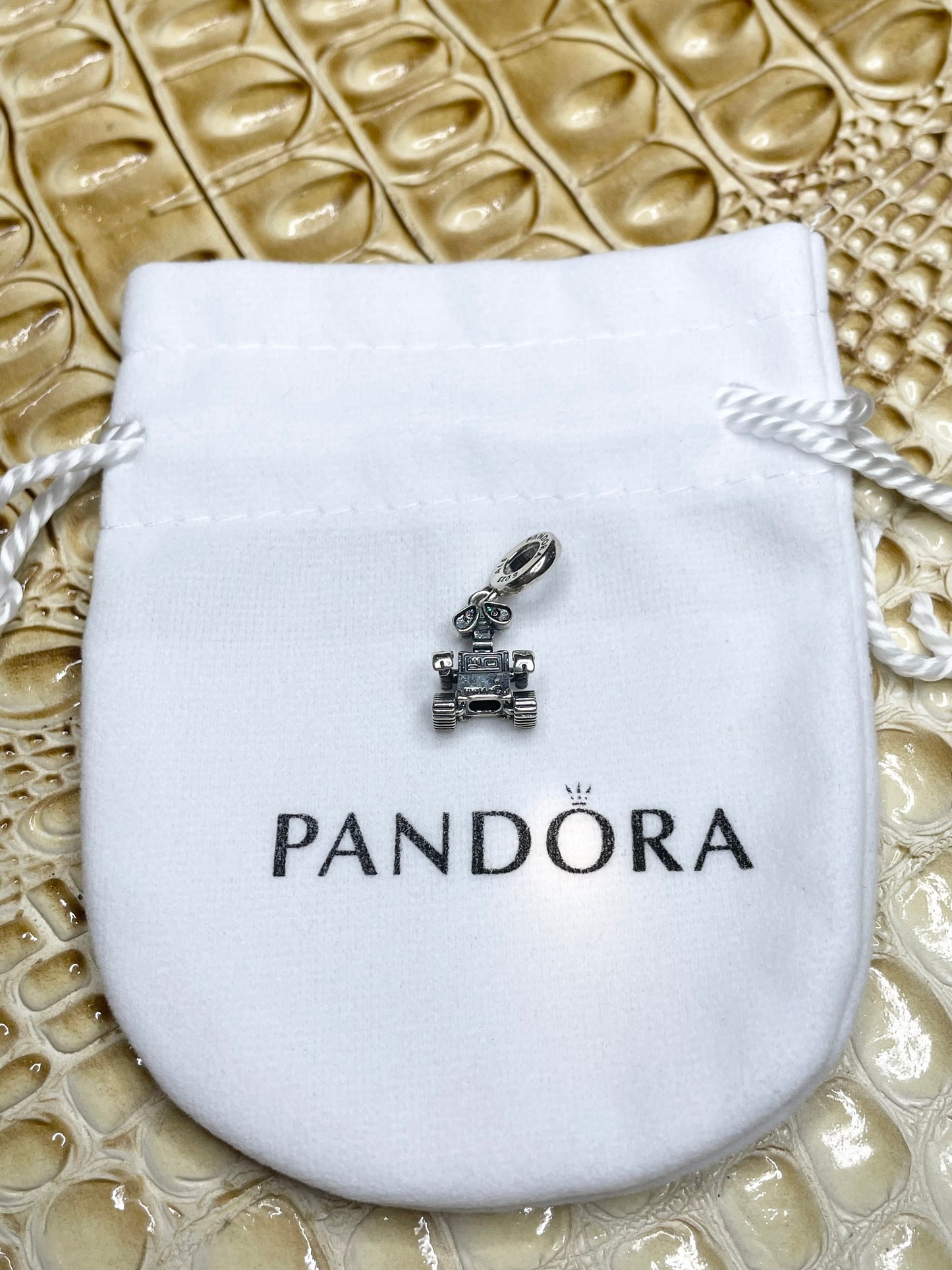 Authentic Pandora Disney Pixar WALL·E Robot Dangle Charm S925 ALE 792032C01