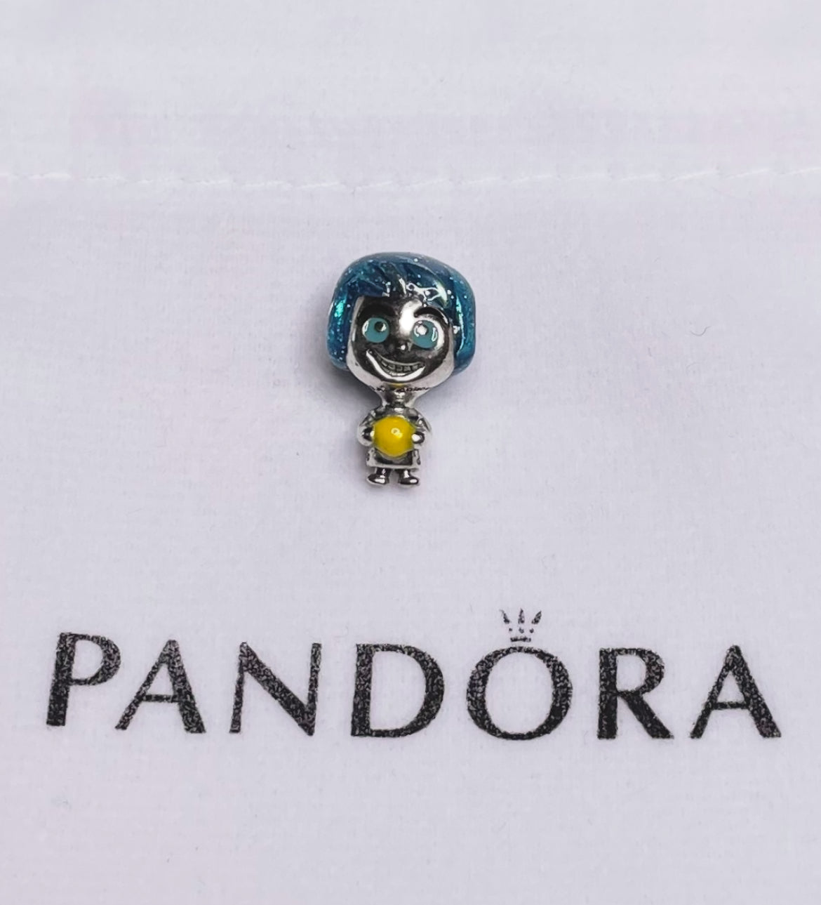 Authentic Pandora Disney Pixar Inside Out Joy Memory Orb Dangle Charm S925 ALE 792028C01