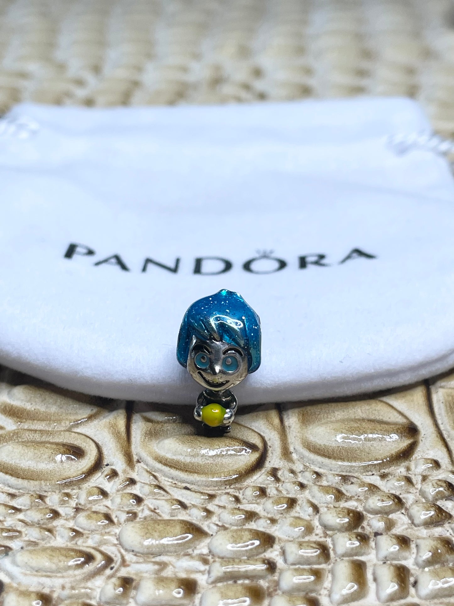 Authentic Pandora Disney Pixar Inside Out Joy Memory Orb Dangle Charm S925 ALE 792028C0