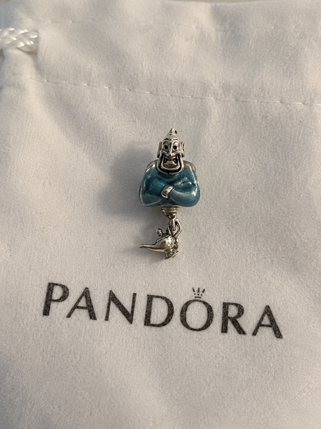 Authentic Pandora Disney Aladdin Genie & Magic Lamp Charm S925 ALE 792348C01
