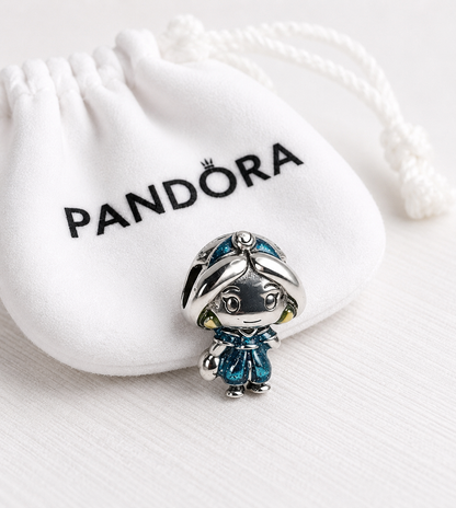 Authentic Pandora Disney Aladdin Princess Jasmine Enamel Charm S925 ALE 799507C01