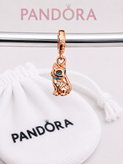 Authentic Pandora Sparkling Pet Cat Dangle Charm S925 ALE 782259C01