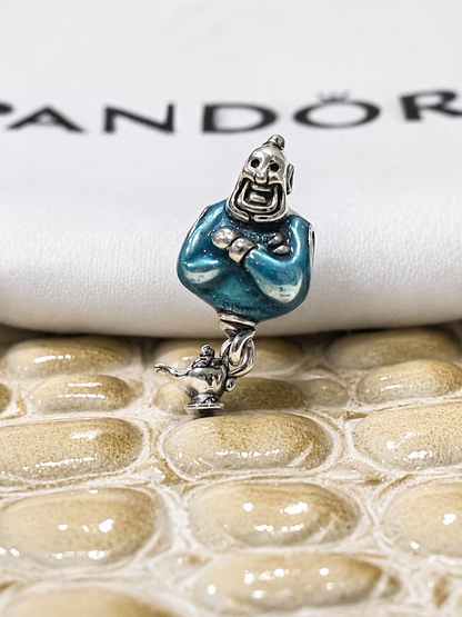 Authentic Pandora Disney Aladdin Genie & Magic Lamp Charm S925 ALE 792348C01