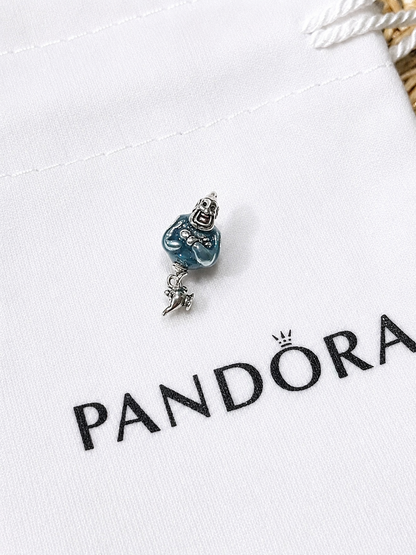 Authentic Pandora Disney Aladdin Genie & Magic Lamp Charm S925 ALE 792348C01